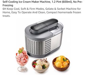 Self-Cooling Ice Cream Maker Machine 1.2 Pint