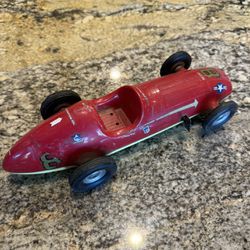 Vintage 1940‘s 50s Pagliuso Wind Up Toy Race Car PAGCO JET Red