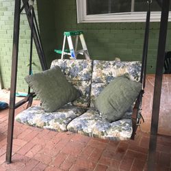 Patio Porch Swing Chair, outside Furniture In Good Condition 