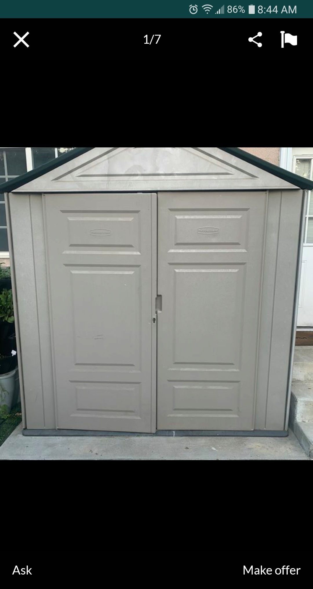 If anyone would like to donate their plastic Shed for my neighbor who just got surgery