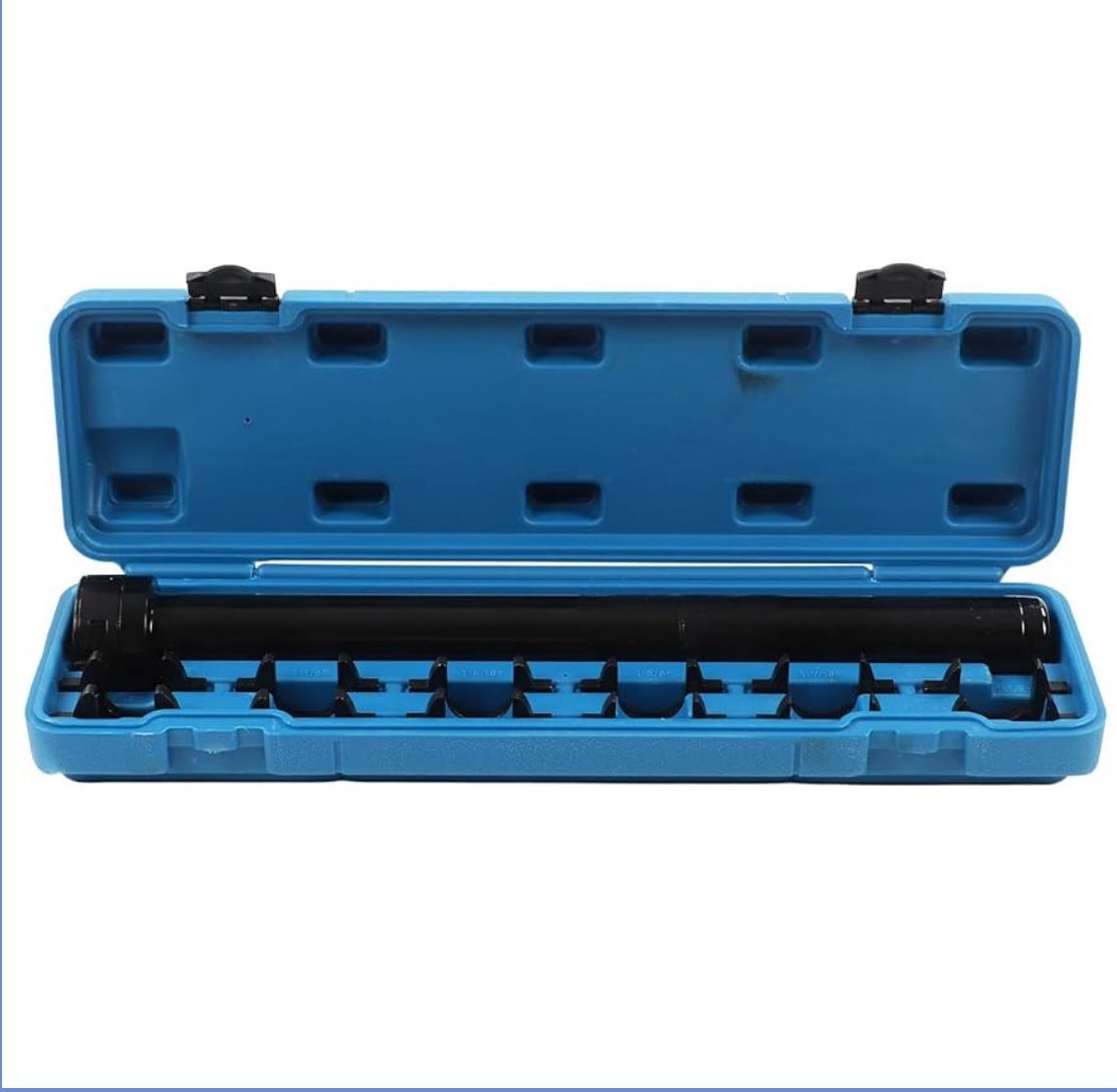 OMT Inner Tie Rod Removal Tool Kit, SAE Metric Sizes with 12 Crowfoot Adapters for Domestic & Import Cars