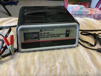 Schumacher 10/30/50 Amp Fast-Charge Manual Starter Charger, model SE-1250 a heavy-duty unit designed to charge and jump-start 12V https://offerup.com/