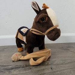 Brown Walking Musical Plush Pony Toy. Age 3+. Size 10.24×4.33×11.8 . 3AAA Batteries. Gently Used.