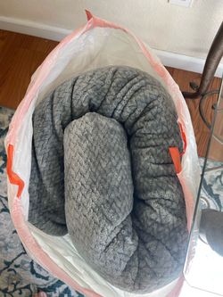 Queen blanket gray white warm cozy