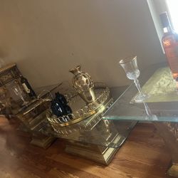 3 Golden coffee tables 