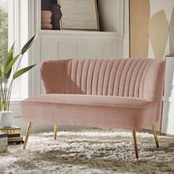 Euclid 47" Velvet 2-Seat Armless Loveseat