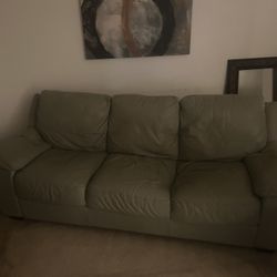 Grey Faux leather Living Room Set