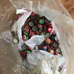 Bag Of Bottle Caps And Wine Corks 