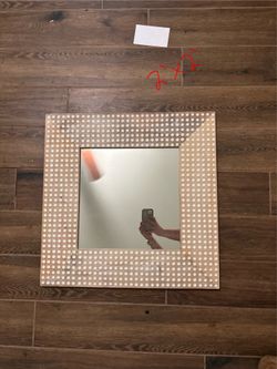 Whitewash Polka Dot Mirror