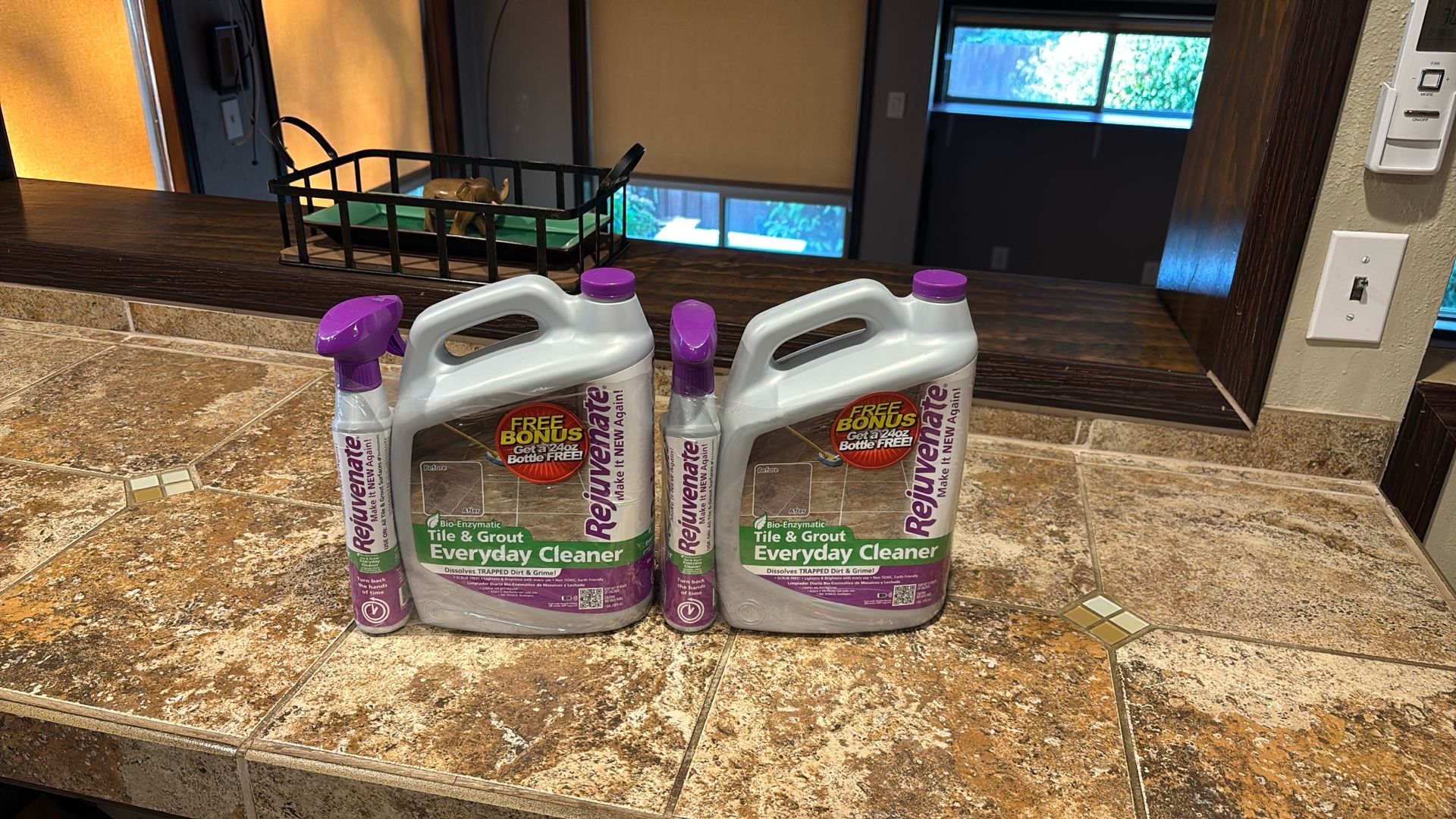 2 Total Gallons Of Rejuvenate Tile/ Grout Cleaner Plus Two 24 Oz Spray Bottles