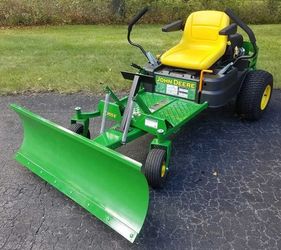 John Deere zero turn snow plow