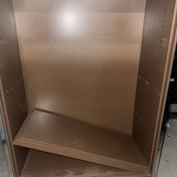 Allsteel wood grain metal cabinet