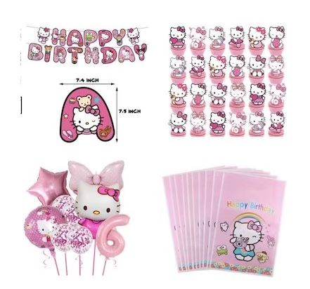NEW Hello Kitty Birthday Party Kit Decorations Supply