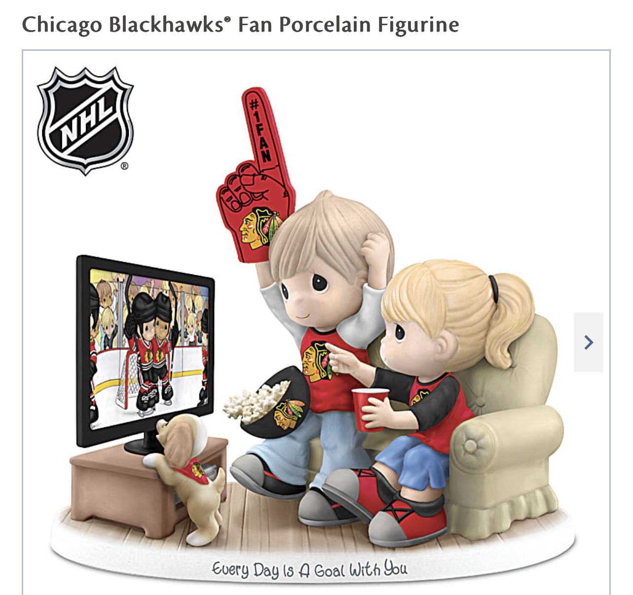 Precious Moments Chicago Blackhawks Figurine