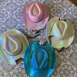 Neon cow girl hats