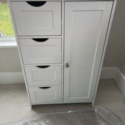 White storage cabinet