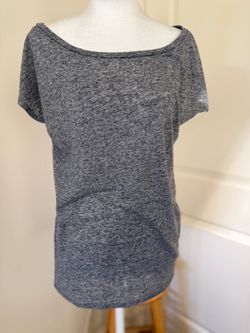 Gray Heathered Short Sleeve Top
