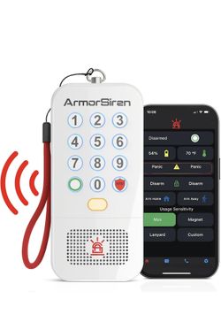 Portable Door & Personal Security Alarm – 120dB Siren with Movement Detection, App Control, Rechargeable Battery – Travel Safety for Hotel Rooms, Dorm