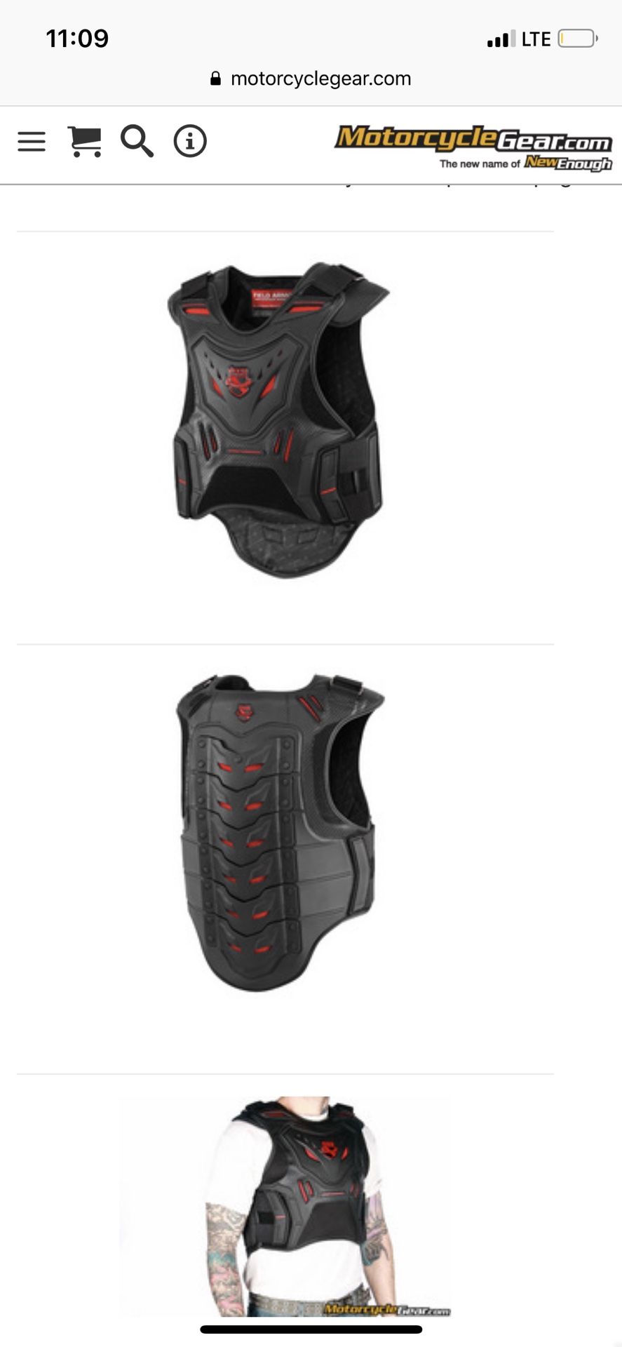 Brand New ICON Motorcycle Vest LARGE/Medium