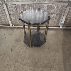 Brass End Table 