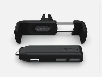 KENU • AIRFRAME+ CAR KIT, Portable Car Mount, Ultra-Fast Charging, Black, SEALED