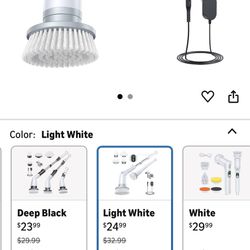 Electric Spin Scrubber LA2 Pro, Shower Power Cleaning Brush with Display and 4 Replaceable Heads,2 Adjustable speeds, 3 Extension Handle, for Bathroom