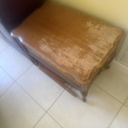 2 End Tables. Top Needs Refinishing. Nice