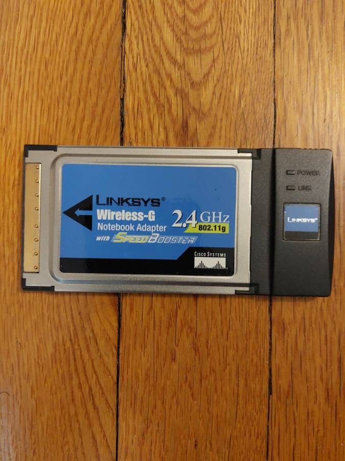 Linksys Wireless G Notebook Laptop Adapter WPC54G WiFi