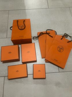 Hermes empty smaller 4 boxes of and 4 smaller bags
