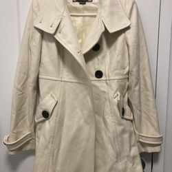 GUESS JEANS PEA COAT (WOMEN’S 8/WINTER WHITE) 🧥