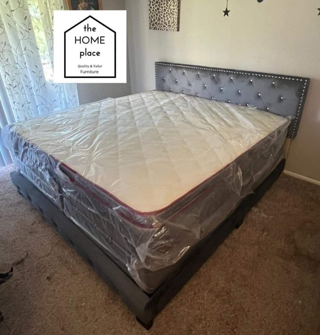 🚨 Package Deal!!!🚨Brand New King Bed Frame With Mattress Set In Stock Ready For Delivery TODAY!! 🚚