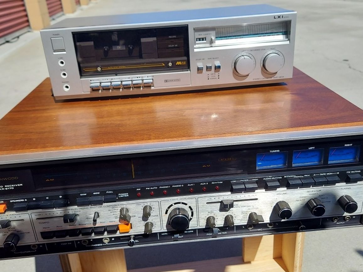 Kenwood Kr 6170 Stero Reciever.  And Lx I  Seres Stero Casetdeck 