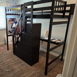 Loft Bed With Stairs, Desk & Storage 🚨 ACCEPTING BEST OFFER 