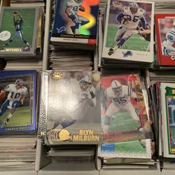 Box Of Football Cards Vintage 1990s Etc 