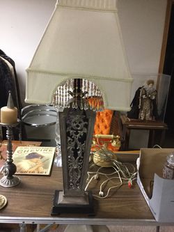 Antique lamp,hand carved,Green Bay,wis