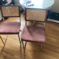 A Pair Of Amazon Cushion Chairs 