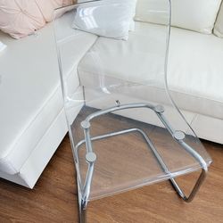 IKEA TOBIAS Chair, clear/chrome plated