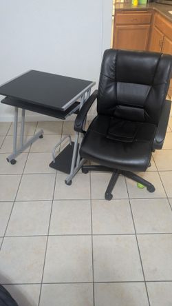 Computer desk with chair