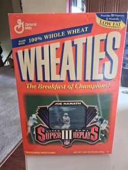 WHEATIES JOE NAMATH SUPERBOWL 3D NEW
