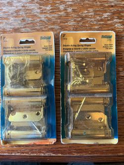 Door Hardware - 3” Brass Spring Hinges
