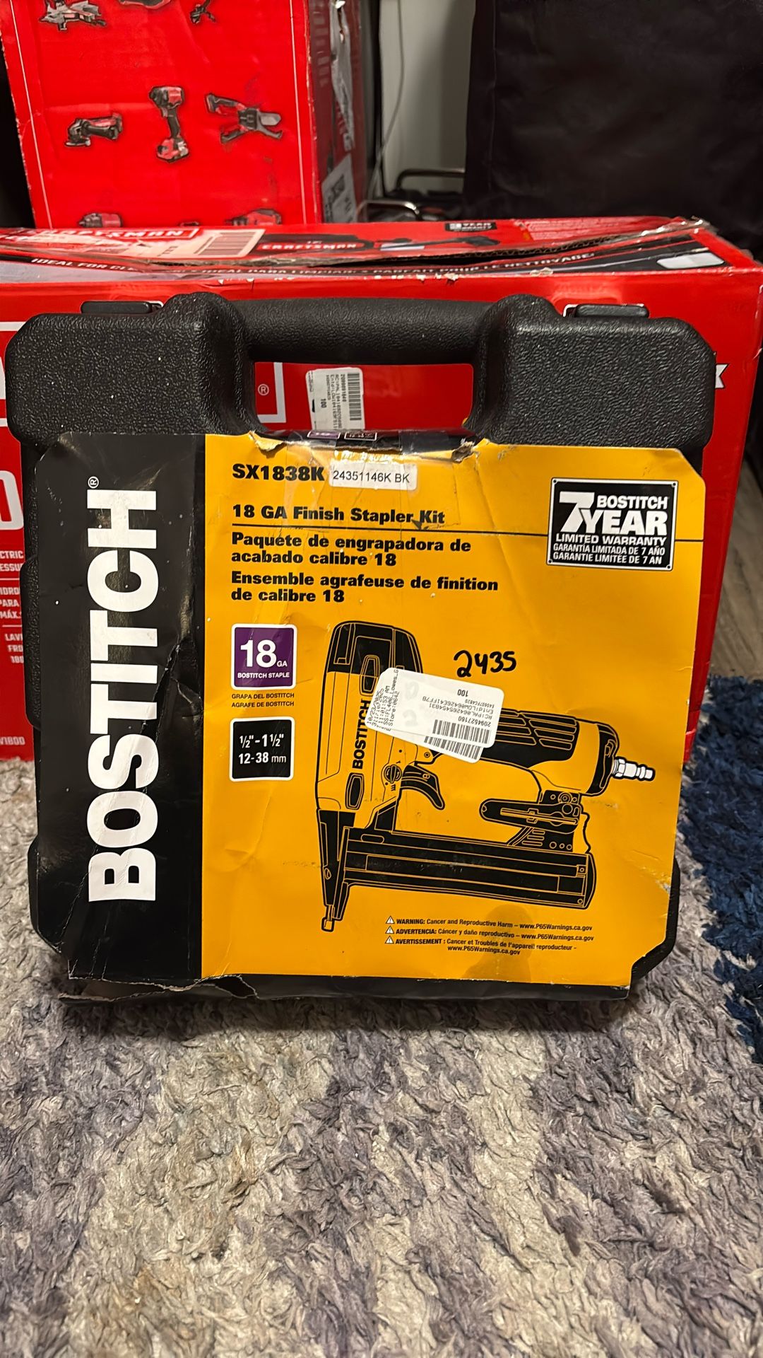 Bostitch 18 Ga Finish Stapler Kit