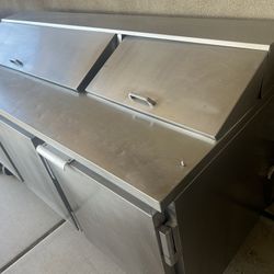 Refrigerator Unit With Serving Trays  
