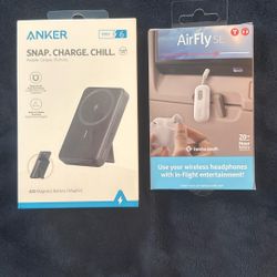 Anker portable Charger With Airfly Se Bluetooth Earbuds