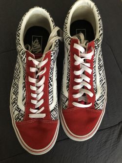 Red off the wall Vans size 13 men’s