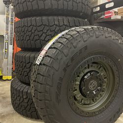 Jeep Gladiator Black Rhino 17x9.5 Wheels Falken 35” tires SET OF 5