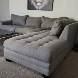 L Shaped Sectional / Grey Sofa