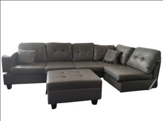 L-Sectional Cough with Ottoman