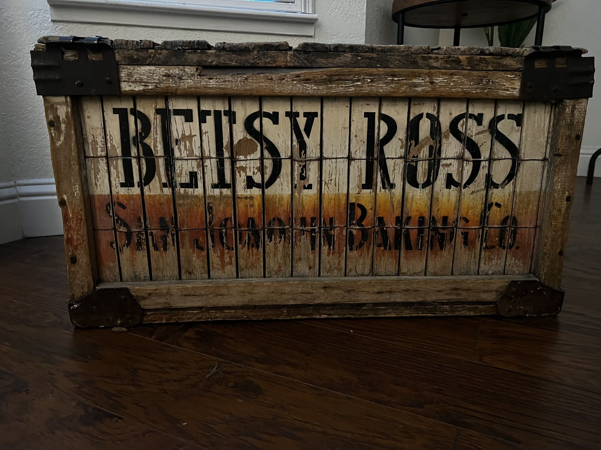 Antique Betsy Ross Bread Crate 