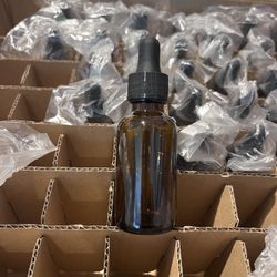 Clear amber Glass Bottles 1oz