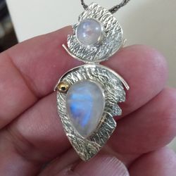 925 Sterling Rainbow Moonstone Necklace